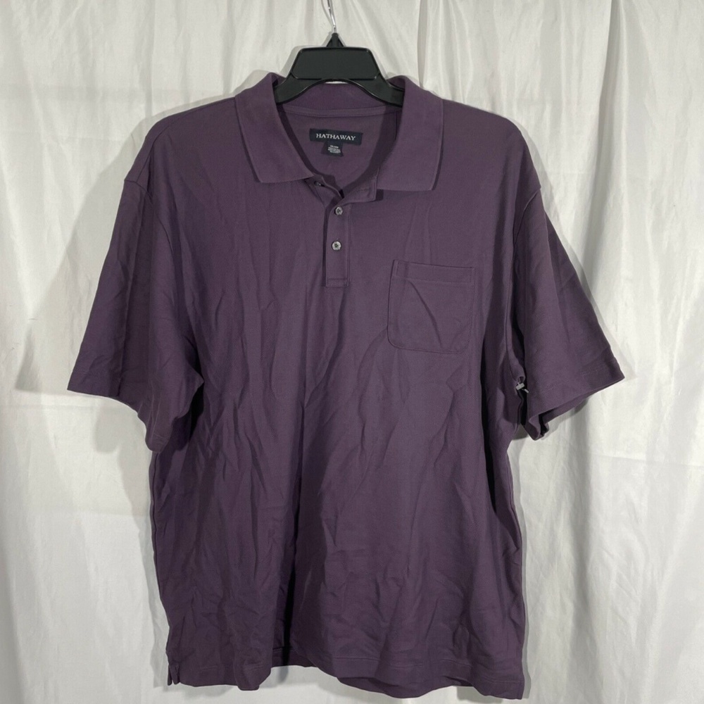 NEW Hathaway [ XXL ] Short Sleeve 3 Button Polo Shirt With Pocket‎